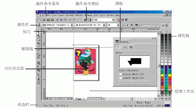 CorelDRAW工作界面介绍文字教程-ZOL网络学院