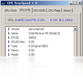CPU TrueSpeed 1.8