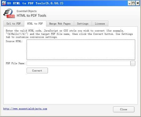 HTML to PDF Tools 1.0.0.1