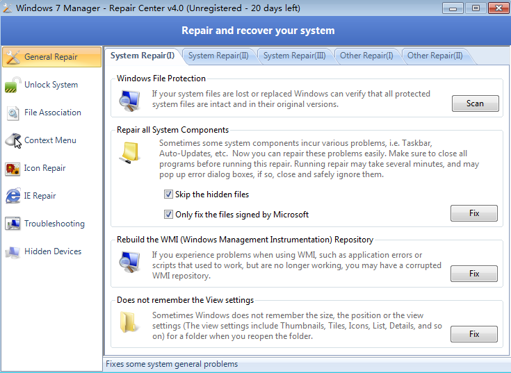 Repair Center(win7ϵͳ�޸�����) 4.0