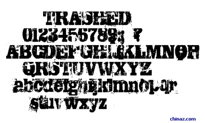 trashed字体