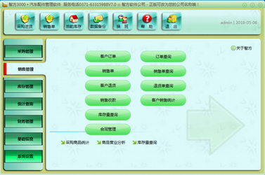 智方3000系汽车配件管理系统7.0