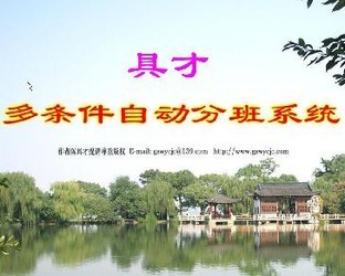 具才自动分班系统