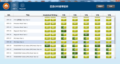 匹克GRE模考软件整合版8.8.0